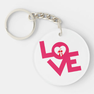 Porte - clé d'art numérique d'amour