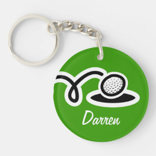 Porte - clé de balle de golf personnalisé avec n