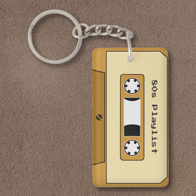 Porte - clé de bande de cassette (Cassette Tape Keychain)