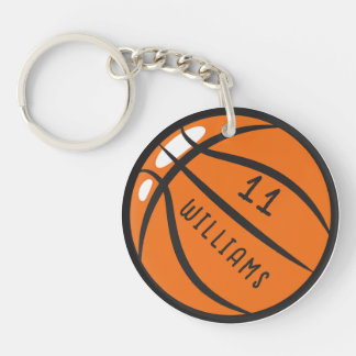Porte - clé de basket-ball personnalisé | nom et n