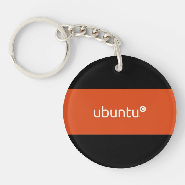 Porte - clé de bouton de logo d'Ubuntu (Devant)