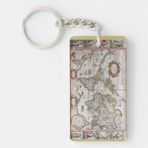 Porte - clé de carte du monde antique