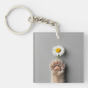 porte - clé de chat de la main mignonne