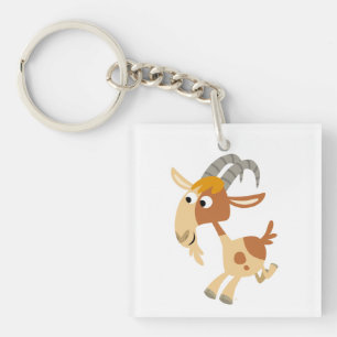 Porte - clé de chèvre coureur de dessin mignon
