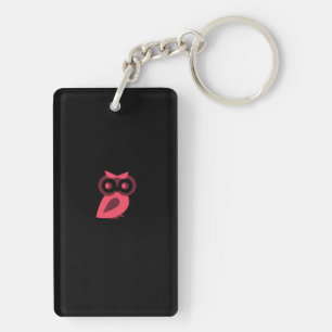 Porte - clé de Chouette rose