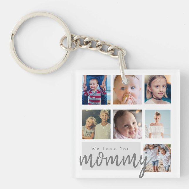 porte - clé de collage photo-cadeau de la fête des (Devant)