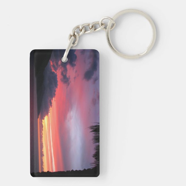porte - clé de coucher de soleil tropical (Dos)