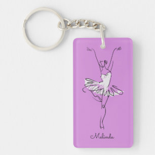 porte - clé de couleur et nom personnalisé Balle