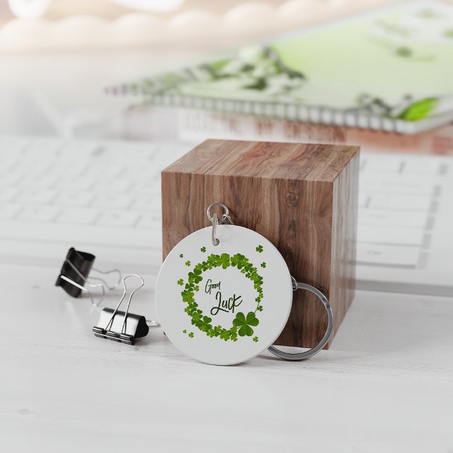 Porte - clé de courroie verte Lucky Clover (Créateur téléchargé)