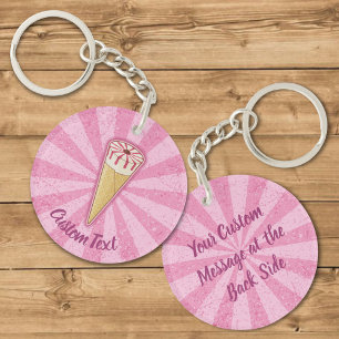 Porte - clé de crème glacée au cône de sucre