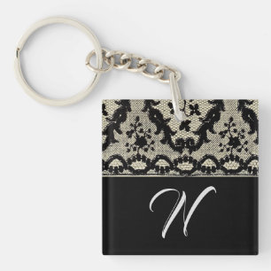 Porte - clé de dentelle monogramme