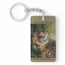 Porte - clé de faune avec le guépard et