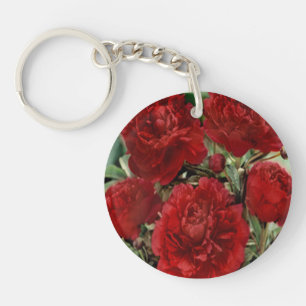 Porte - clé de fleurs de carnation rouge