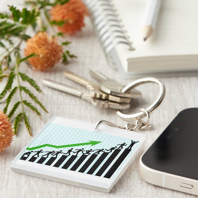 Porte - clé de graphique de tendance ascendante (Créateur téléchargé)