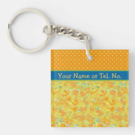 Porte - clé de jonquilles jaunes dorées sur mesure
