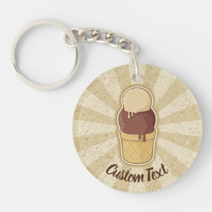 Porte - clé de la Coupe de crème glacée à deux bal