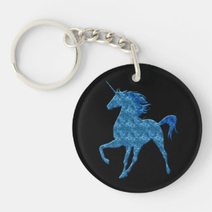 Porte - clé de la licorne Blue Fire