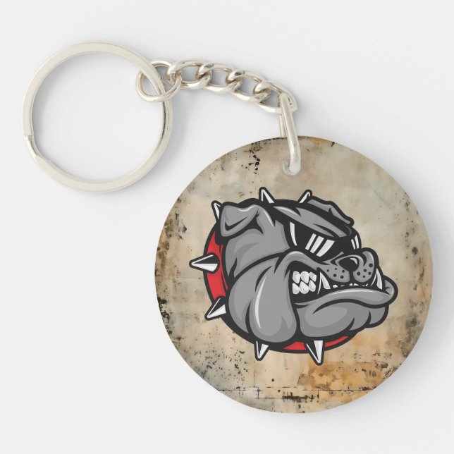 Porte - clé de la mascotte Bulldogs (Devant)