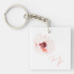 Porte - clé de Mariage floral d'aquarelle