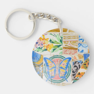 Porte - clé de mosaïques de Guell de parc