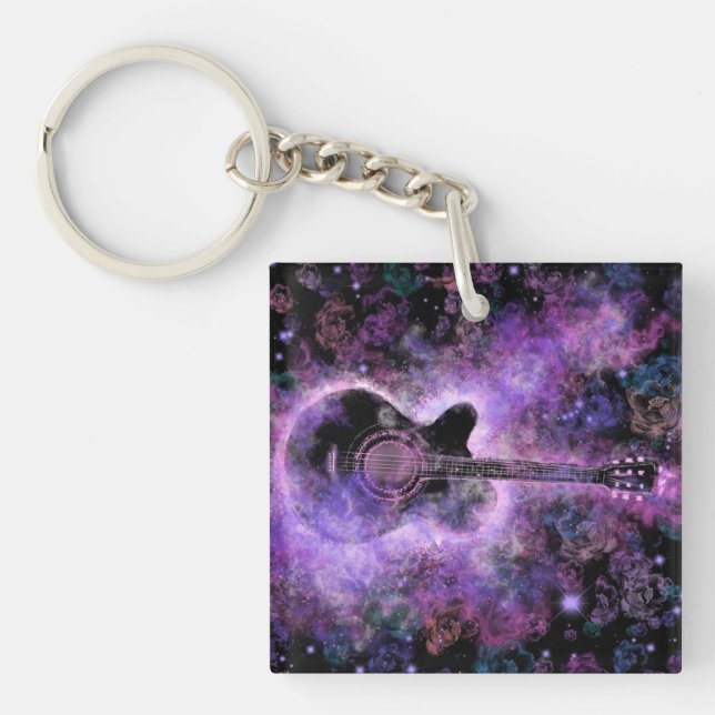Porte - clé de musique guitare (Devant)