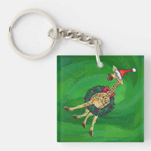 Porte - clé de Noël Giraffe