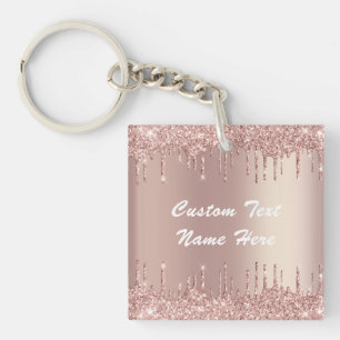 Porte - clé de Parties scintillant rose Gold avec