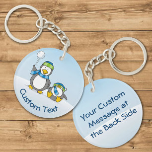 Porte - clé de pingouins à neige