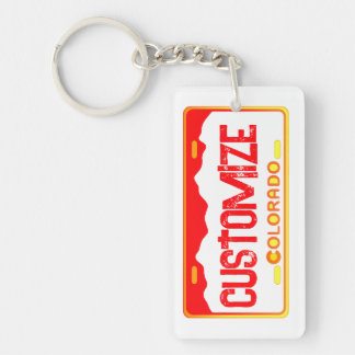 Porte - clé de plaque d'immatriculation orange per