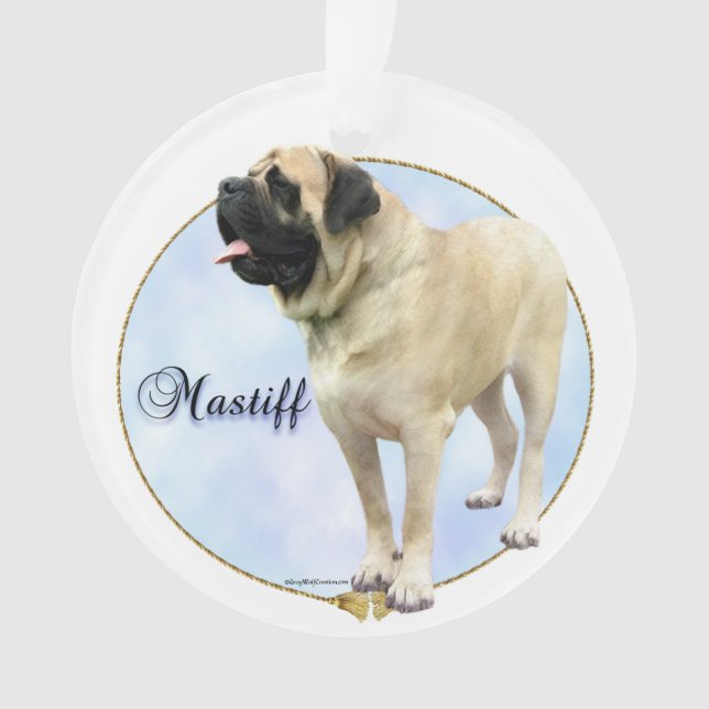 Porte - clé de portrait Fawn Mastiff (devant)