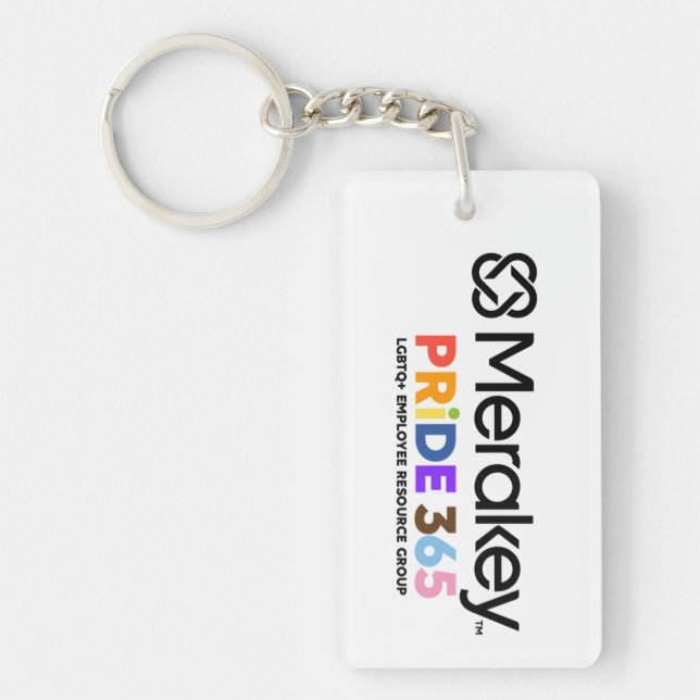 Porte - clé de rectangle Merakey PRIDE (Devant)