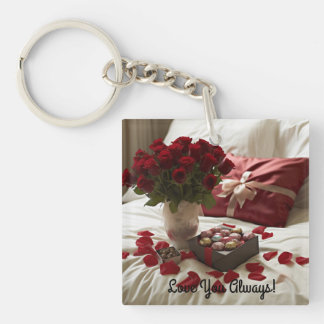 Porte - clé de rose de conception personnalisé