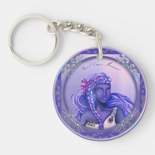 Porte - clé de sirène violet