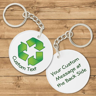 Porte - clé de symbole de recyclage