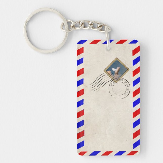 porte - clé de timbre de porc volant (Devant)