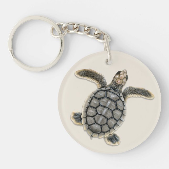 Porte - clé de tortue de mer de Flatback (Devant)