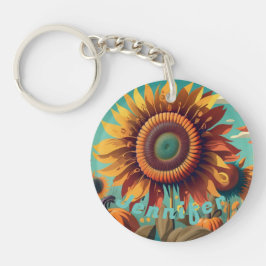 Porte - clé de tournesol personnalisé, Sunflower K