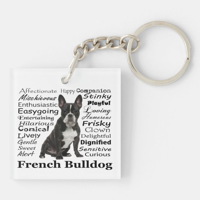 Porte - clé de traits de Frenchie (Dos)