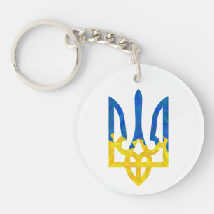 Porte - clé de trident ukrainien polygonal faible