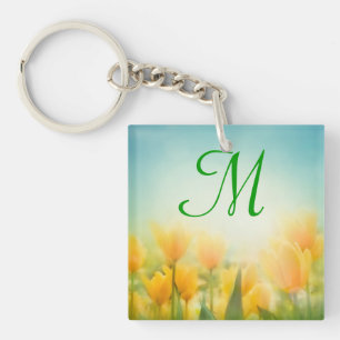 Porte - clé de tulipes jaunes baisées Sun
