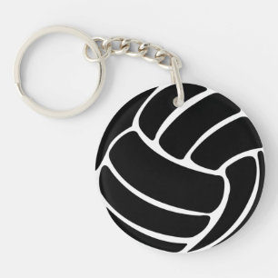 Porte - clé de volley-ball avec nom noir