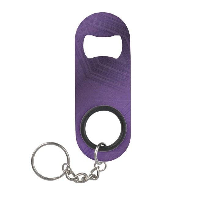 Porte-clé Décapsuleur Acceptation | Motif Boho violet écectique (Devant)