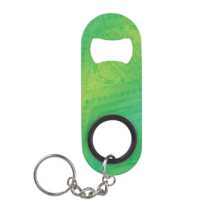 Porte-clé Décapsuleur Acceptation Motif de Shibori jaune bleu