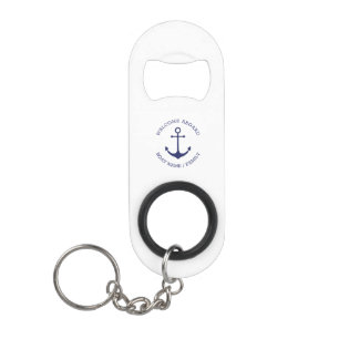 Porte-clé Décapsuleur Ancrage nautique Custom Nom du bateau Welcome Aboa