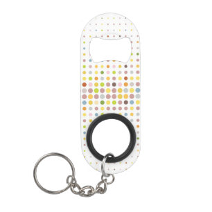 Porte-clé Décapsuleur Arrière - plan multicolore de point