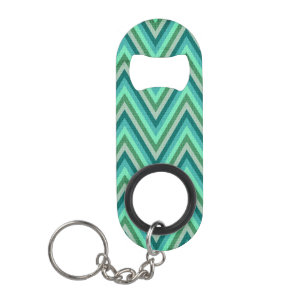 Porte-clé Décapsuleur Arrière - plan rayé de zigzag