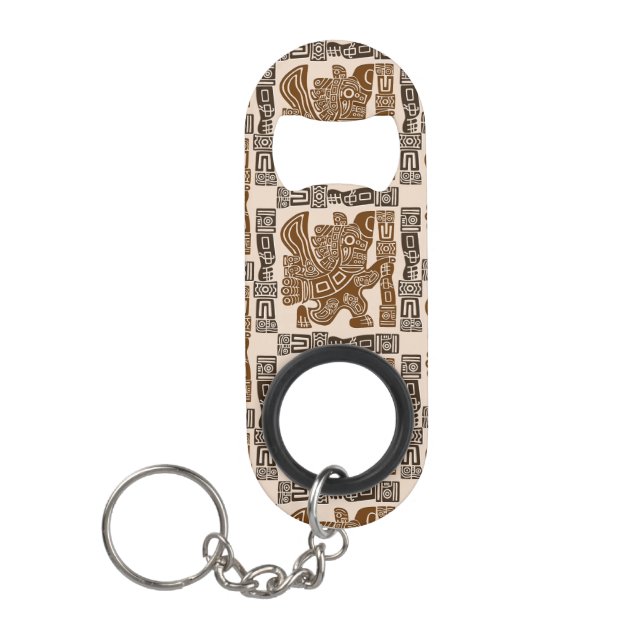 Porte-clé Décapsuleur Aztec Eagle Guerrier Tribal Art antique (Devant)
