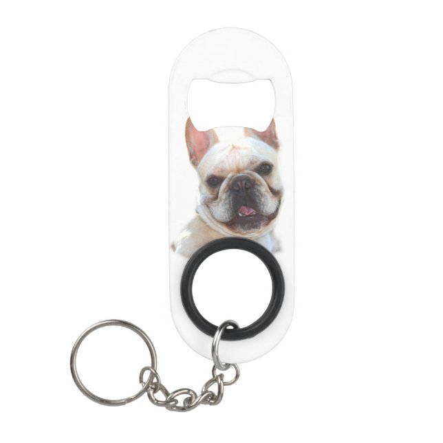 Porte-clé Décapsuleur Bouledogue français (Devant)
