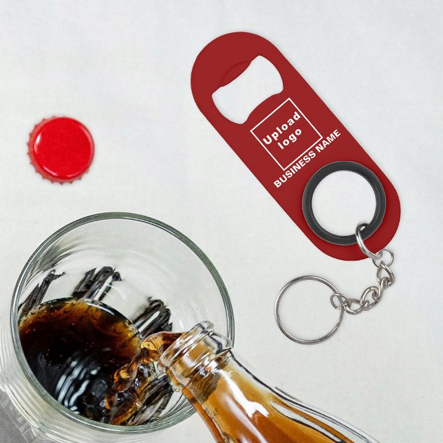 Porte-clé Décapsuleur Business Red Porte - clé et Bottle Opener (Your business name and logo on red bottle opener with keychain.)