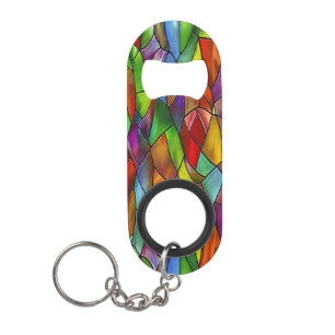 Porte-clé Décapsuleur Charme Funky En Verre Trait